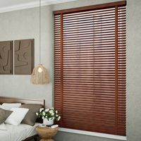 Persianas Venecianas de Imitación Madera PVC, Inalámbricas, Hechas a Medida, para Interiores, Oficina, Hogar, Dormitorio, Impermeables