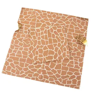 Бумажные полотенца с леопардовым принтом в скандинавском стиле для украшения ресторана, банкетные бумажные салфетки