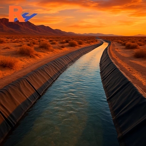 Géomembrane pour tunnels souterrains, revêtement de bassins, géomembranes HDPE anti-infiltration pour toitures, eau de mer, eau douce, fermes piscicoles - Product Image 1