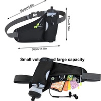 Sac banane avec porte-bouteille, ceinture de course réglable, réfléchissant, pour l'hydratation, la randonnée et la marche, sac de taille arrière