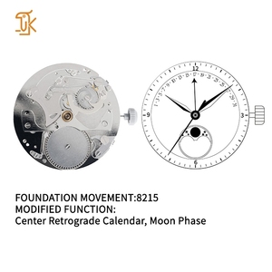 Montre mécanique à phases lunaires, calendrier rétrograde automatique, bracelet en <span class=keywords><strong>cuir</strong></span> suédé vintage, logo personnalisé, montre-bracelet OEM ODM, usine - Product Image 4