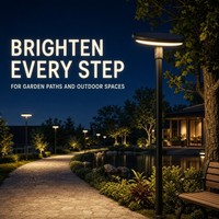 Lámpara Solar para Jardín de 1300LM con Chips LED, Batería de Litio de 40Ah, Resistente a la Lluvia, 3-4 Días de Autonomía para Patio de Villa