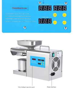 Máquina de Prensado Profesional para Extracción de Semillas de Vegetales, de Temperatura Constante, para Uso Comercial y Doméstico - Product Image 3