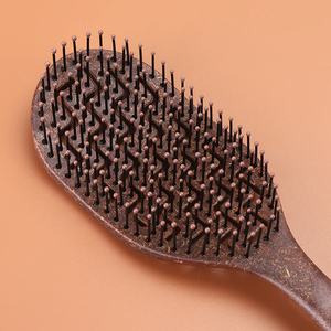 Cepillo de pelo para masaje de cuero cabelludo con cáscara de coco biodegradable, Flexible cojín de pelo, cepillo para rizos, peines de cepillo para uso en seco y húmedo - Product Image 2
