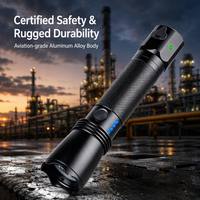 Lampe torche LED industrielle anti-explosion 3W, 220 lumens, portée de 225 m, autonomie de 16 heures, lanterne rechargeable, lampe de poche LED