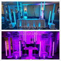 Tube LED Pixel DMX IR sans fil 360°, pleine couleur, alimenté par batterie, éclairage DJ pour événements scéniques