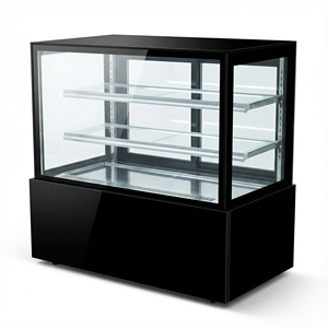 <span class=keywords><strong>Réfrigérateur</strong></span> de présentation de pâtisseries et gâteaux en acier inoxydable à refroidissement par air avec éclairage LED pour boulangeries et pâtisseries - Vente en gros usine - Product Image 3