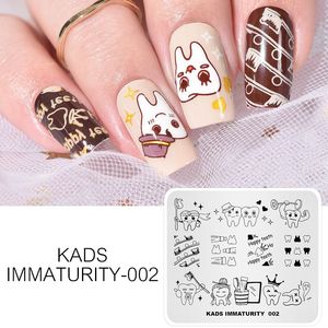 KADS Plaques de tamponnage pour ongles style immaturité, pochoirs en acier inoxydable pour nail art, outil de conception de motifs pour manucure en salon, 30 motifs - Product Image 4