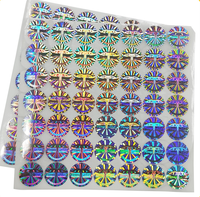 Autocollants holographiques anti-effraction personnalisés, autocollants holographiques 3D ronds avec support anti-effraction