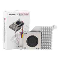 Refroidisseur actif officiel Raspberry Pi 5, accessoire original, dissipateur thermique à ailettes, ventilateur à vitesse réglable PWN, refroidissement, dissipateur thermique, radiateur
