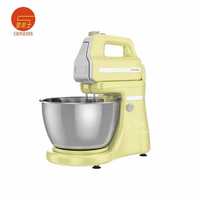 Batteur sur socle planétaire électrique oscillant en acier inoxydable, bol mélangeur de 4,5 L, 5 vitesses, 300 W, crochet pétrisseur, appareil de cuisine domestique