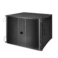 Altavoz Profesional de PA de Alta Potencia con Subwoofer de Doble Línea de 15 Pulgadas para Salones de Banquetes, Auditorios, Escenarios, Eventos Interiores y Exteriores