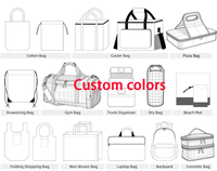 Sac de courses pliable et portable en peluche motif dessin animé, réutilisable, avec pendentif animal, pour le voyage et le rangement à domicile