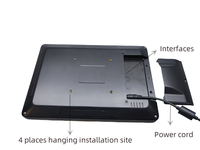 Écran tactile interactif de 10.1 pouces suspendu moniteur de tablette multifonctionnel équipement de publicité de signalisation numérique batterie POS