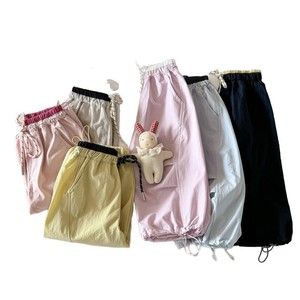 Girls Pants Summer Thin Cotton Solid Color Casual Long Trousers For Children Quick Drying Mosquito Proof - Product Image 4