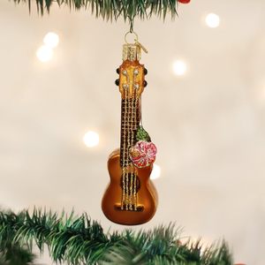 Adornos de Navidad de Vidrio Soplado en Forma de Ukelele Estilo Viejo Mundo (38040) - Product Image 2