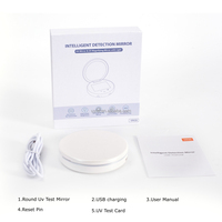Espejo Compacto Portátil Inteligente de Doble Cara con Luz LED y Cámara UV, con Logotipo Personalizado, para Maquillaje, Protección Solar Facial Visible y Protección de la Piel