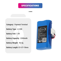 بطارية ليثيوم-أيون بديلة الأعلى مبيعًا V mAh axium dx4000 LD18650N po لـ Ingenico AXIUM DX4000