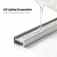 Gel de scellement en silicone transparent bicomposant à durcissement par addition 1:1 pour l'encapsulation de composants électroniques, de bandes LED et de circuits imprimés COB