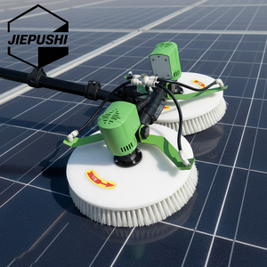 <span class=keywords><strong>Brosse</strong></span> de nettoyage solaire <span class=keywords><strong>rotative</strong></span> à double tête JIEPUSHI, <span class=keywords><strong>laveur</strong></span> de panneaux photovoltaïques motorisé avec perche télescopique en alliage d'aluminium - Product Image 1