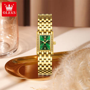 OLEVS 3700 Styles à Succès Personnalisables OEM avec Logo, Bracelets en Acier Inoxydable, Diamant, Carrée, Multicolore, Élégante Montre à Quartz pour <span class=keywords><strong>Femme</strong></span> - Product Image 4