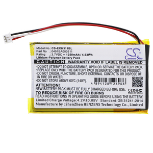 Paquete de Baterías de Polímero de Litio Elca MITO-VETTA 3.7V 1250mAh para Piezas de Maquinaria de Construcción - Product Image 1