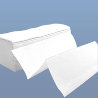 Serviettes en papier interpliées gaufrées en gros, 1 plis, en pâte de bois vierge, pour salle de lavage commerciale