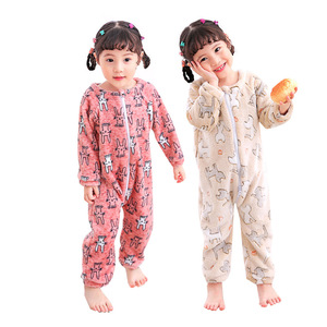 Barboteuse d'automne et d'hiver à la mode, épaisse et chaude avec fermeture éclair pour enfants, bébés, enfants, garçons et filles, vente en gros - Product Image 5