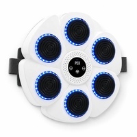 Machine de boxe musicale intelligente, 6 cibles, écran LED mural, 9 modes d'entraînement rythmique RGB avec gants