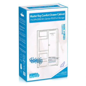 Fami Master Key Comfort <b>Drawer</b> Cabinet 7 <b>Drawers</b> 714x598x2000 Mm Gentian Blue Ral5010 <b>Tool</b> Storage - Product Image 2
