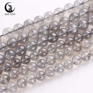 Zhe Ying 6/8/10mm perles de pierre de Quartz fraise noire perles de pierre rondes pour la fabrication de bijoux perles de Quartz fraise noire - Product Image 3