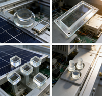 Ventana Óptica de Zafiro de Alta Transmitancia, Vidrio de Zafiro Resistente a Altas Temperaturas para Ventana de Visualización de Equipos Láser