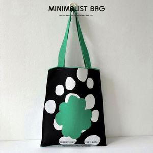 Sac à main en tricot Panda Cartoon, sac fourre-tout au crochet, sac de shopping en tricot - Product Image 6