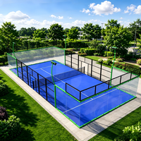Terrain de padel super panoramique à vue complète avec gazon monofilament et éclairage LED anti-éblouissement pour parc public, destiné aux distributeurs OEM/ODM