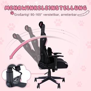 Sedia <span class=keywords><strong>da</strong></span> Gaming Nera e Rosa con LED RGB, Personalizzabile, con Massaggio, Reclinabile, Schienale Alto, Braccioli Collegati, Regolabile, per Scrivania Computer - Product Image 4