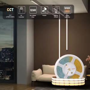 Tira de Luz LED Flexible Ultrafina de Alta Densidad, Cortable, 480 LEDs, 8mm, FCob sin Puntos, CRI90, AC220V, IP67, Certificación CE - Product Image 4