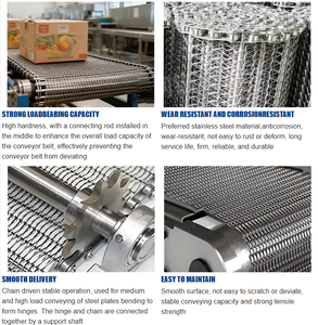 Bande transporteuse en acier inoxydable résistant à la chaleur de technologie avancée, maille métallique 304 pour systèmes industriels de cuisson et de refroidissement - Product Image 4