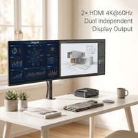 Mini PC de RAM Intel Celeron J6412, Computadora Sin Ventilador, Caja Industrial Integrada, 2 LAN, Doble HD-MI 4K, 8 USB para Automatización IoT