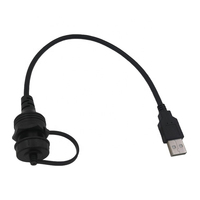 Kostenloses Muster Staubdichtes Wasserdichtes USB 2.0 A Stecker auf A Buchse Einbau-Verlängerungskabel