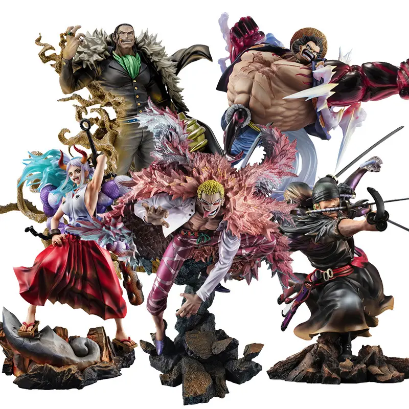 Minrong Hochwertige einteilige Figur MOdel Spielzeug Ruffy Zoro Yamato Doflamingo PVC Hochwertige große Action figuren Einteiler