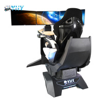 Simulador de Vuelo de Realidad Virtual 9D con 3 Pantallas de 32 Pulgadas, Aleación de Aluminio, Joystick Logitech X52, Silla 360°