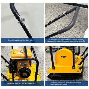 Placa Compactadora Vibratoria <span class=keywords><strong>de</strong></span> Alto Rendimiento con Motor Diésel Honda C120T, Compactadora <span class=keywords><strong>de</strong></span> Tierra para Construcción - Product Image 5