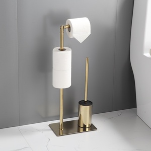 Moderno <span class=keywords><strong>Portarrollos</strong></span> <span class=keywords><strong>de</strong></span> <span class=keywords><strong>Papel</strong></span> Higiénico Independiente <span class=keywords><strong>de</strong></span> Acero Inoxidable con Juego <span class=keywords><strong>de</strong></span> Escobilla para Inodoro - Product Image 3