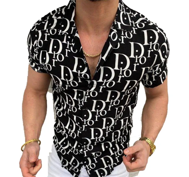 OEM/ODM new style Fashion High Quality Long Sleeve Digital Printed Casual Shirt Men's plus size Shirts custom dress shirt