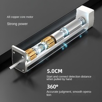 Rideau électrique ultra-fin à rail caché, intelligent et automatique, prend en charge la personnalisation incurvée en forme de serpent, OLED WiFi
