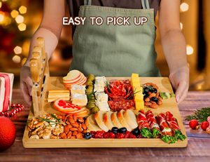 Grande planche à fromage en bambou pour <span class=keywords><strong>la</strong></span> coupe pour le réchauffement <span class=keywords><strong>de</strong></span> <span class=keywords><strong>la</strong></span> <span class=keywords><strong>maison</strong></span> nouvelle <span class=keywords><strong>maison</strong></span> mariage anniversaire fête des mères cadeaux pour les femmes Couples mamans - Product Image 3