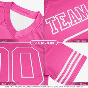 Camiseta de Fútbol Clásica Personalizada en Rosa y Blanco, Estilo Auténtico - Product Image 4