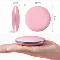 Miroir LED portable à main, petit et très vendu, grossissant 2x, rechargeable, miroir de maquillage LED, miroir cosmétique rond portable avec lumières