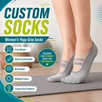 Chaussettes de yoga et de pilates invisibles personnalisées, douces, antidérapantes, respirantes, de haute qualité pour femmes, chaussettes de pilates d'intérieur