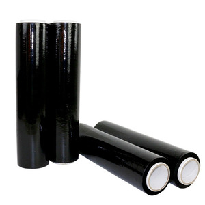 Film PVC transparent PE extrudé noir 50cm film extensible doux et étanche à l'humidité de Shanghai pour l'emballage de palettes - Product Image 1